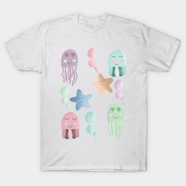 Ocean Doodles #1 T-Shirt by SugarSaltSpice